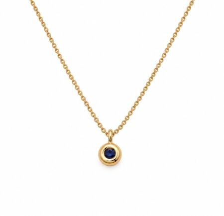 Blue Sapphire Pendant - 9ct Gold