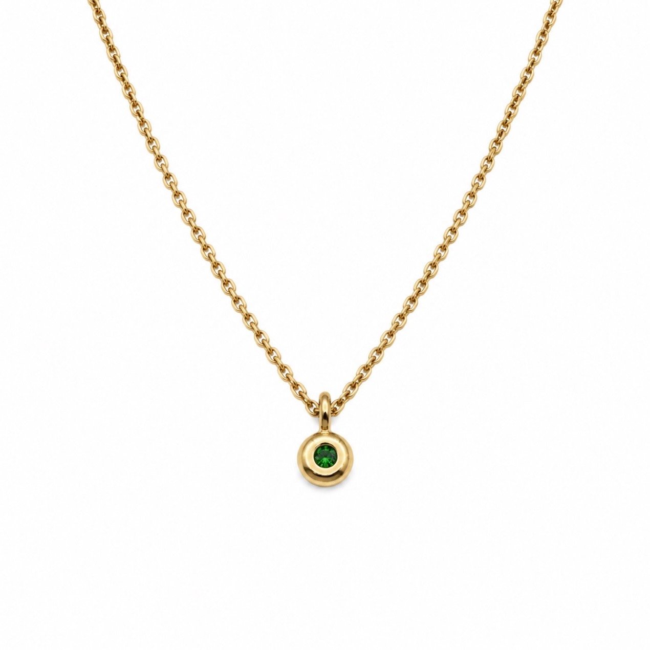 Tsavorite Garnet Pendant - 9ct Gold