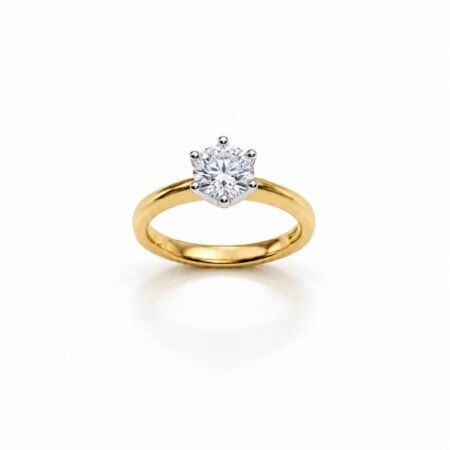 Diamond Solitare Ring - 18ct Gold