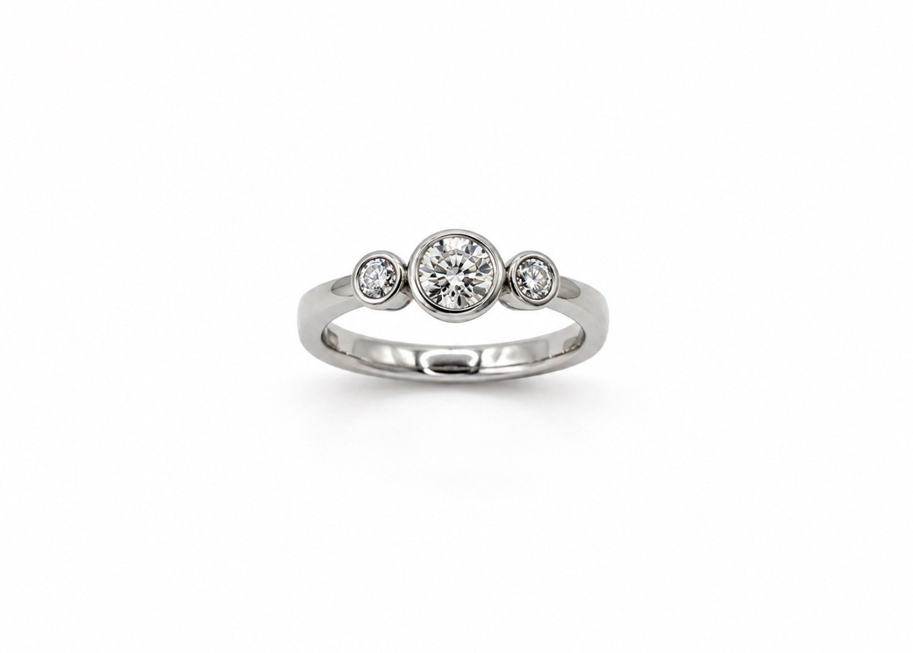 Diamond Triology Ring - Platinum - Image 2