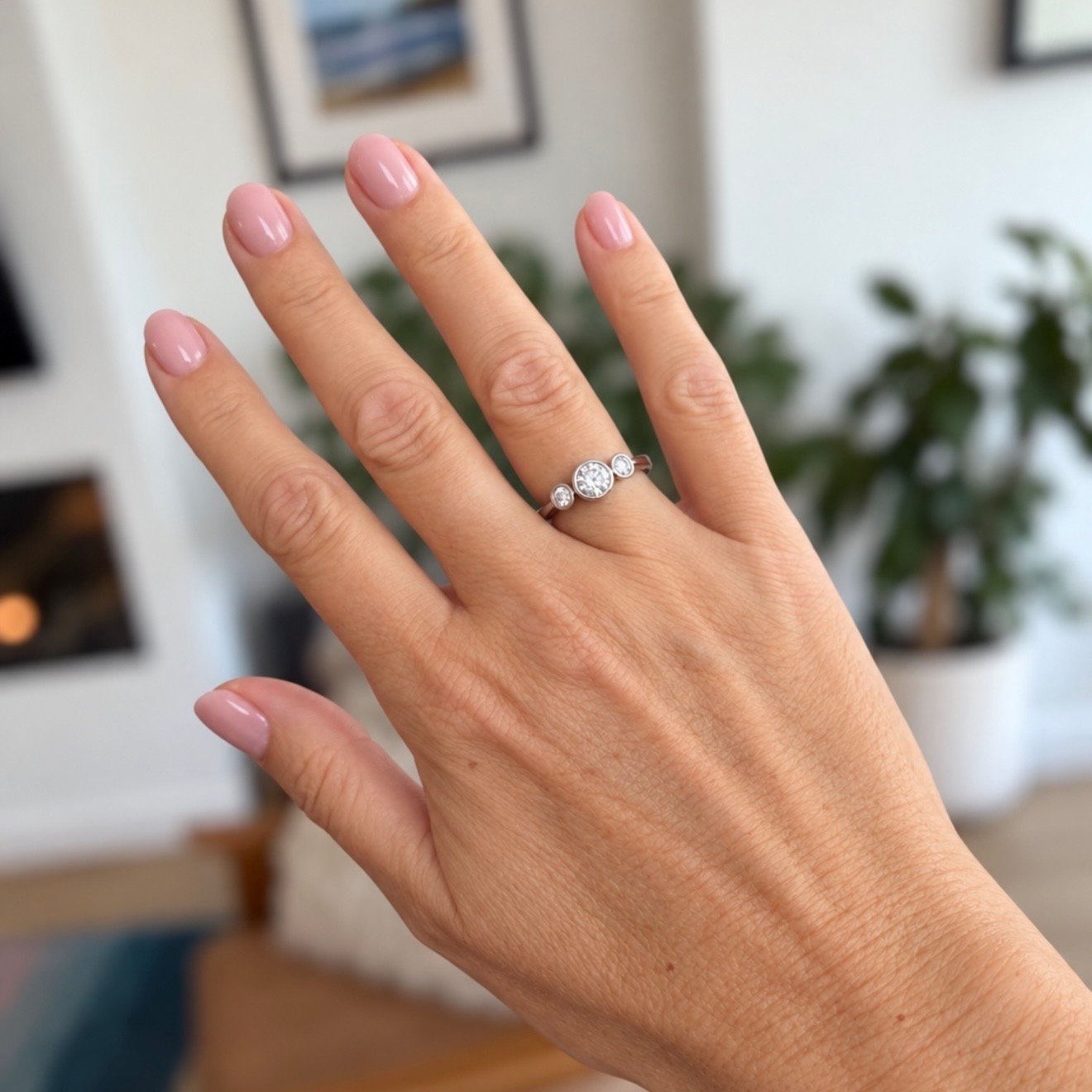 Diamond Triology Ring - Platinum - Image 3